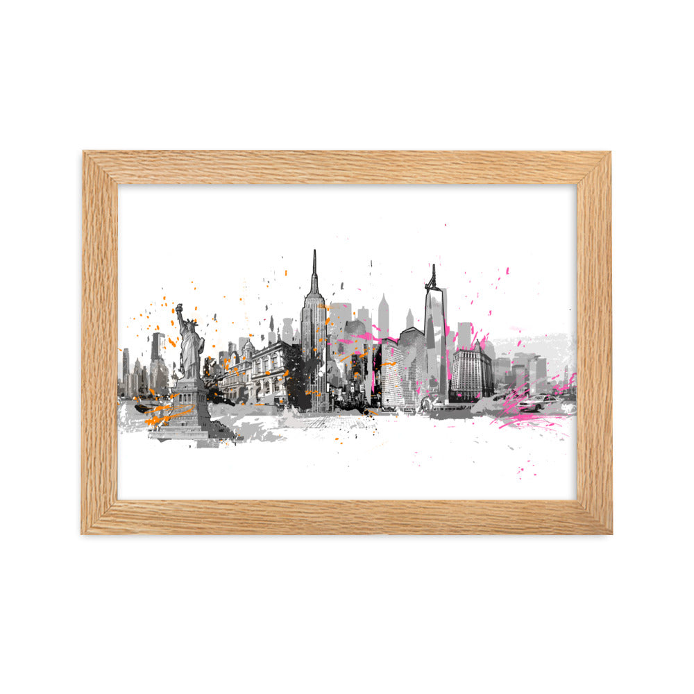 Poster - Skyline New York Oak / 21×30 cm artlia