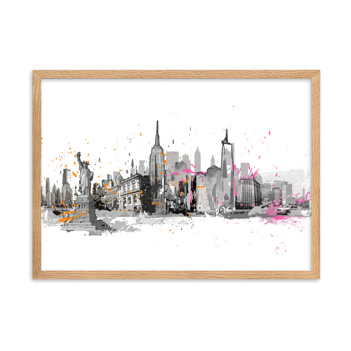 Poster - Skyline New York Oak / 50×70 cm artlia