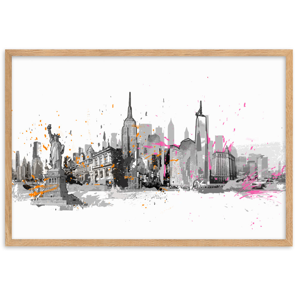 Poster - Skyline New York Oak / 61×91 cm artlia