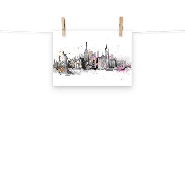 Poster - Skyline New York Ohne Rahmen / 21×30 cm artlia