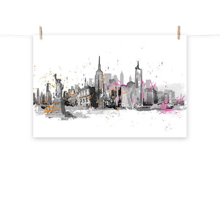 Poster - Skyline New York Ohne Rahmen / 61×91 cm artlia