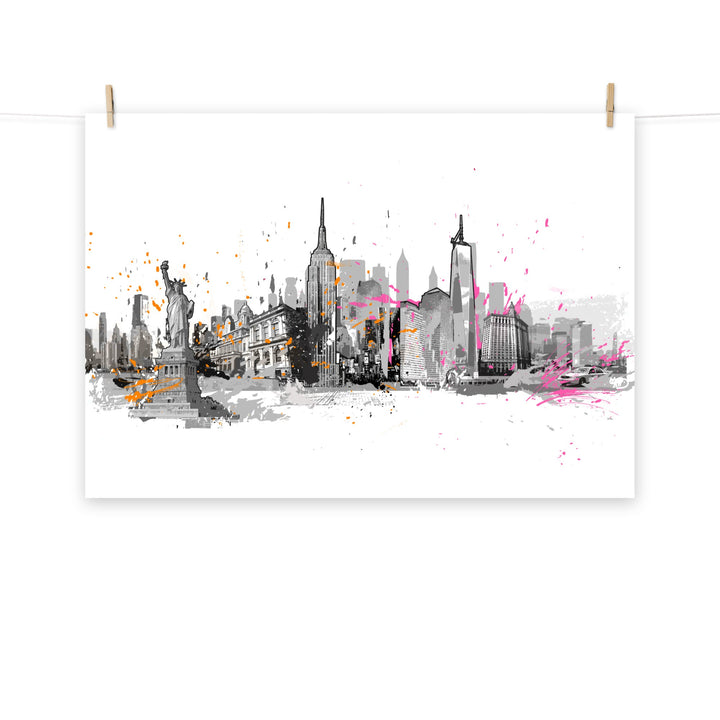 Poster - Skyline New York Ohne Rahmen / 70x100 cm artlia