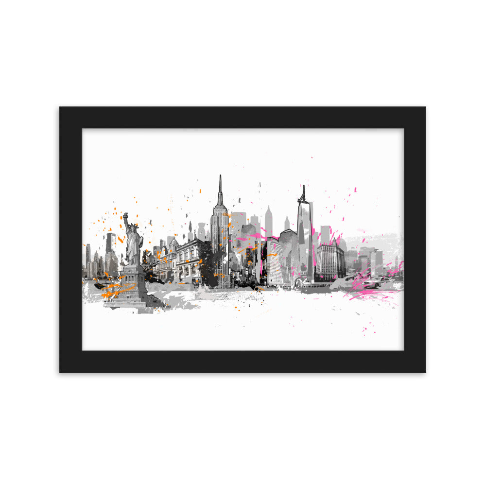 Poster - Skyline New York Schwarz / 21×30 cm artlia