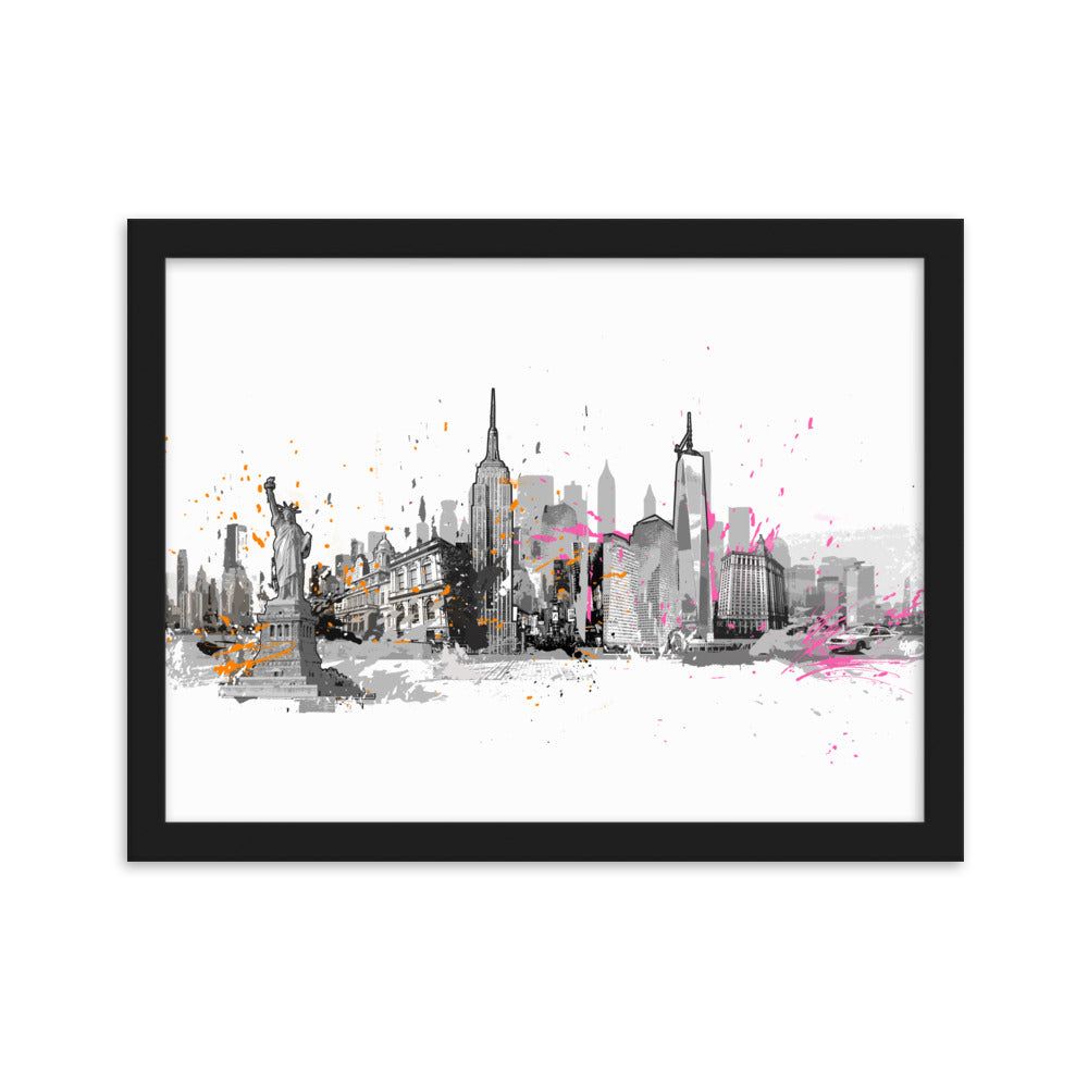 Poster - Skyline New York Schwarz / 30×40 cm artlia