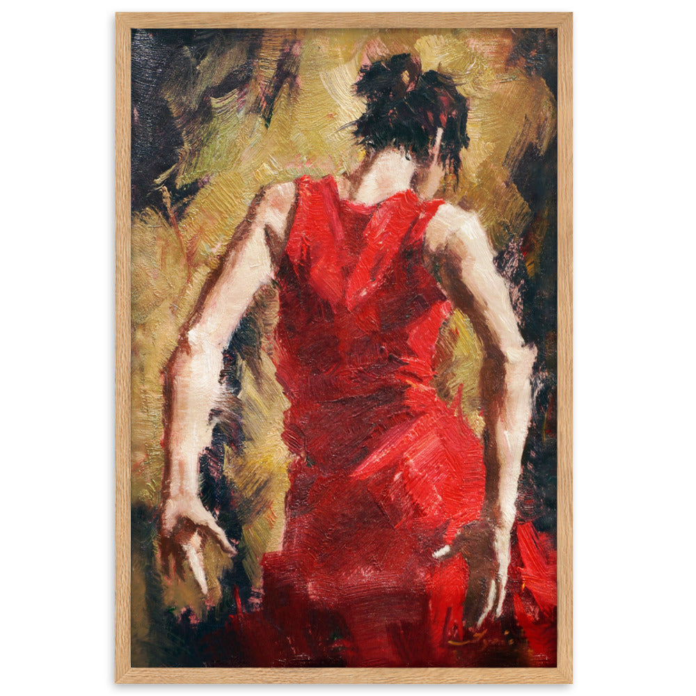 Poster - Tango Woman in Red Dress Oak / 61×91 cm artlia