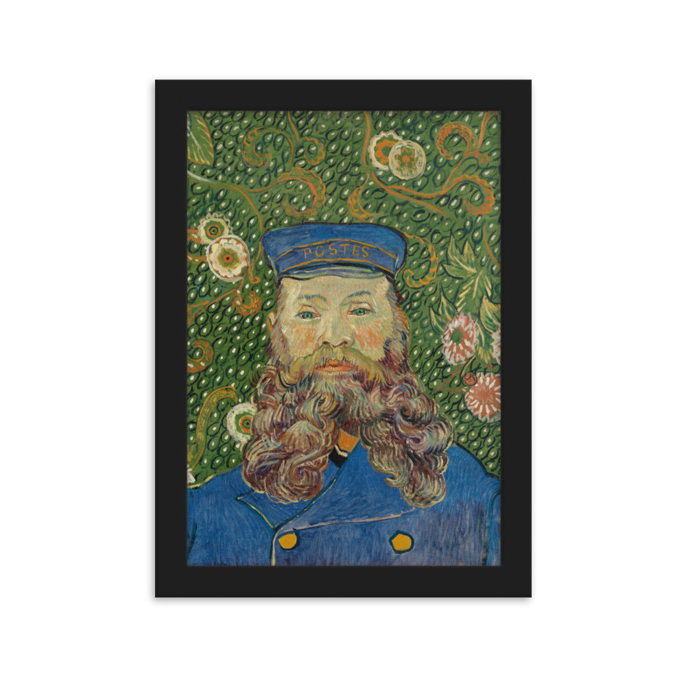 Poster - Van Gogh, Der Postbote, Porträt von Joseph Roulin Schwarz / 21×30 cm artlia
