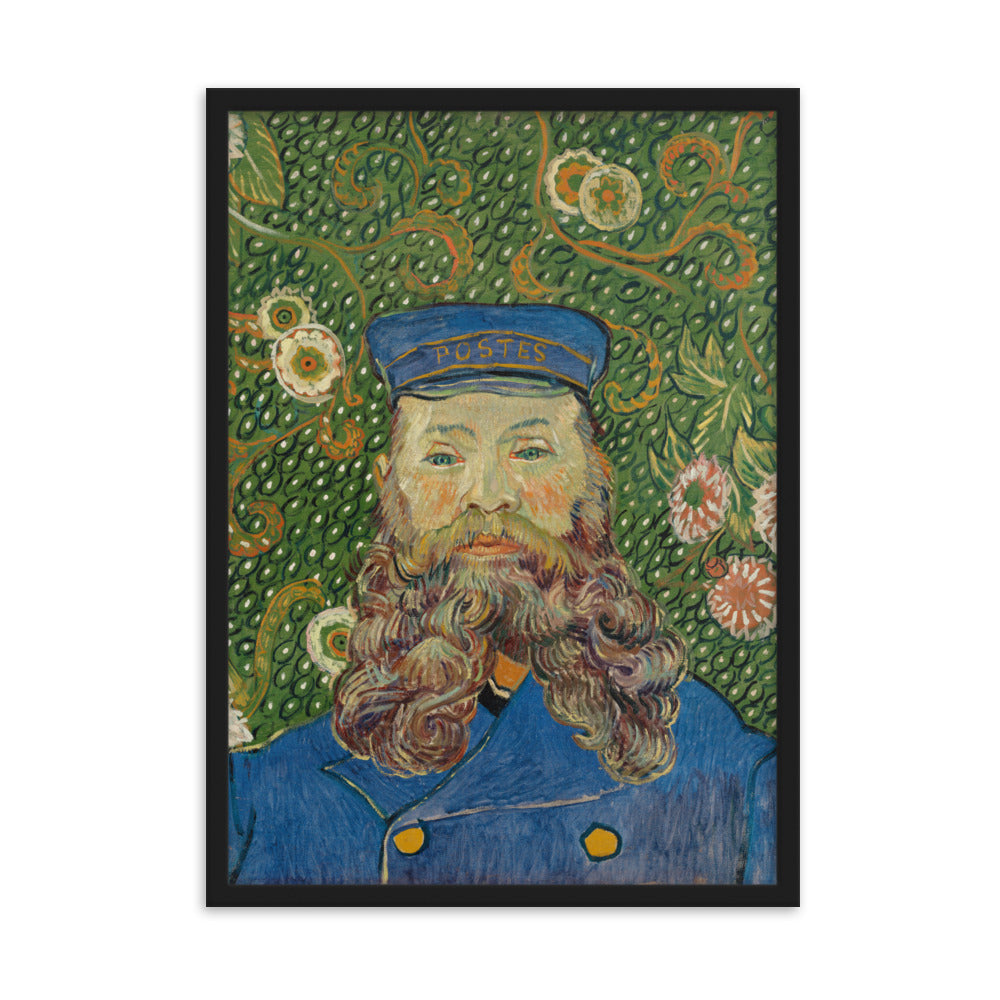 Poster - Van Gogh, Der Postbote, Porträt von Joseph Roulin Schwarz / 50×70 cm artlia