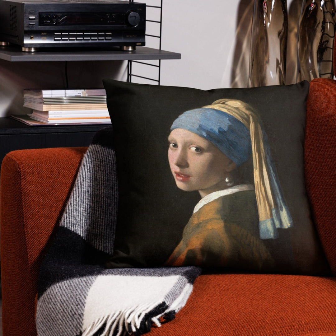 Premium-Kissen - Girl with a Pearl Earring artlia
