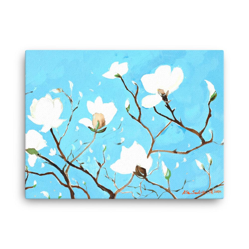 A Thousand, Shiny Magnolia - Leinwand 46x61 cm artlia