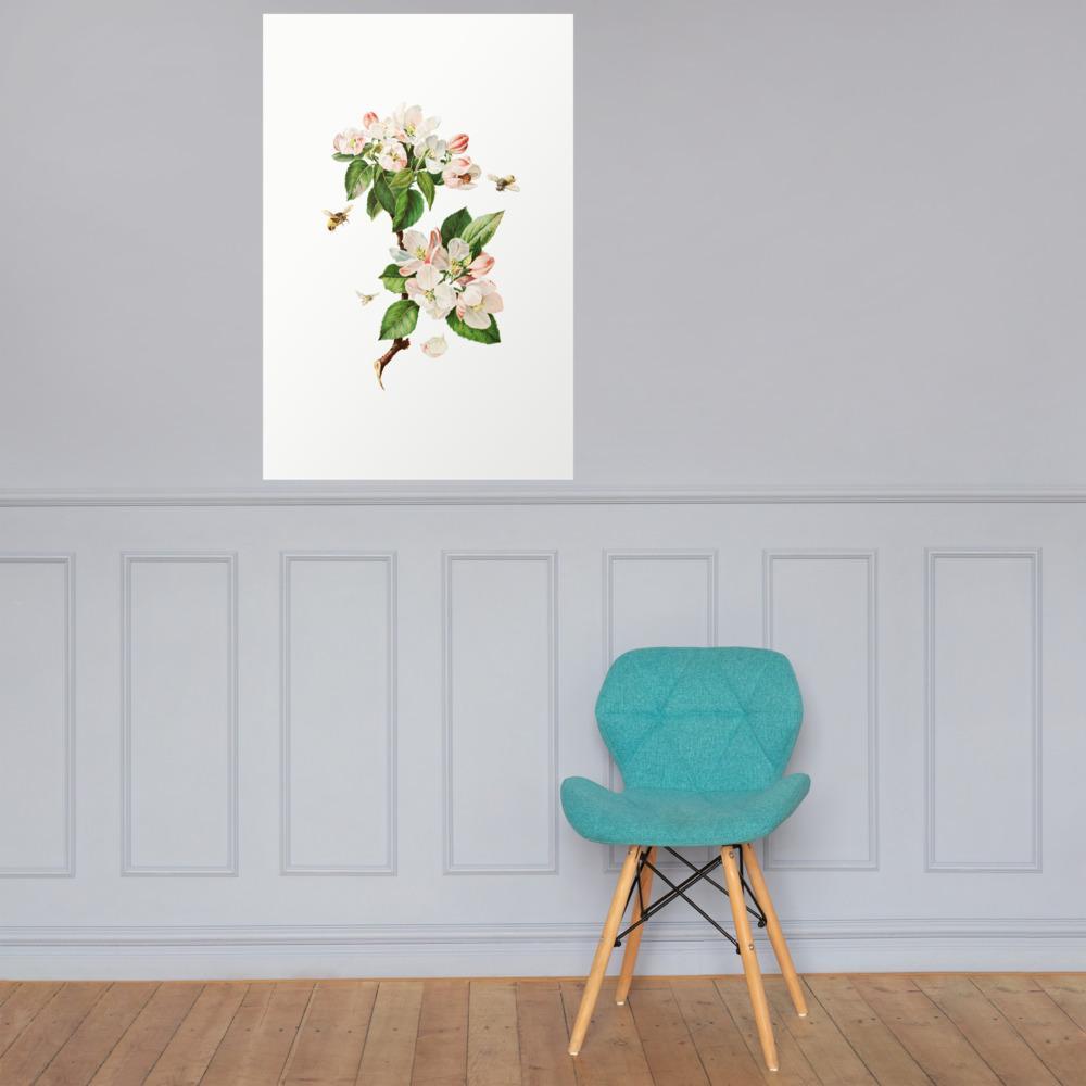 Apfelblüten und Bienen - Poster artlia