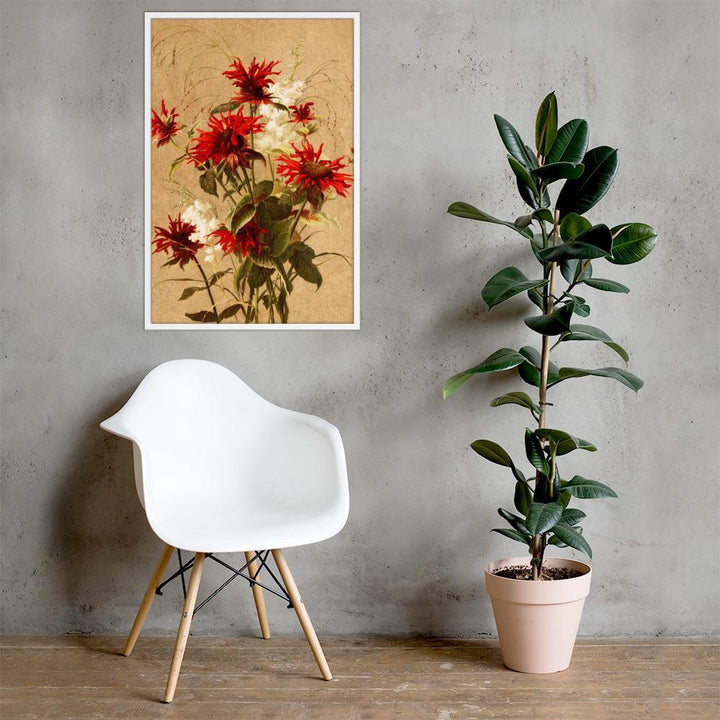 Balsam und Spiraea - Poster im Rahmen artlia