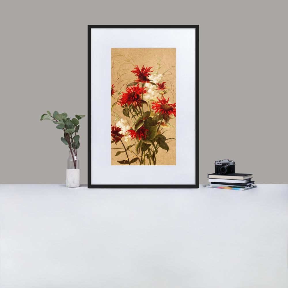 Balsam und Spiraea - Poster im Rahmen mit Passepartout artlia