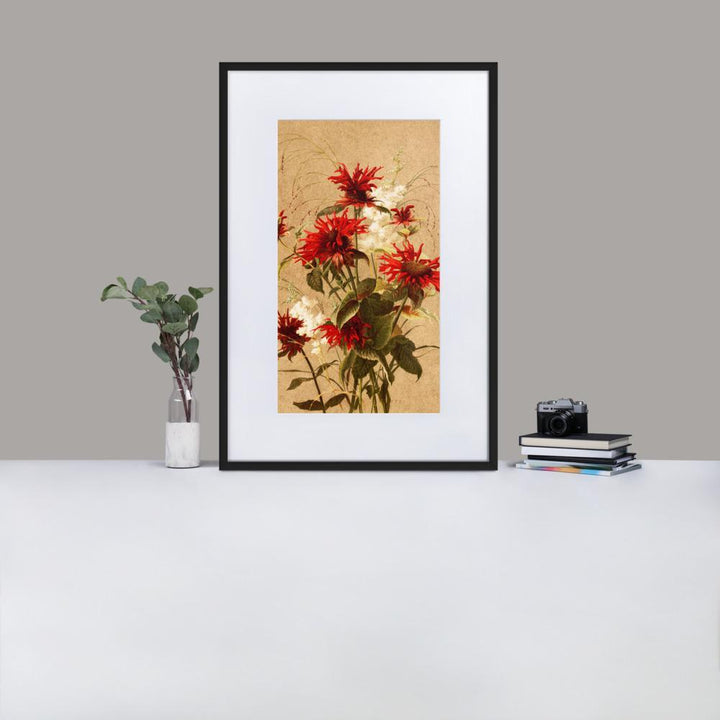 Balsam und Spiraea - Poster im Rahmen mit Passepartout artlia