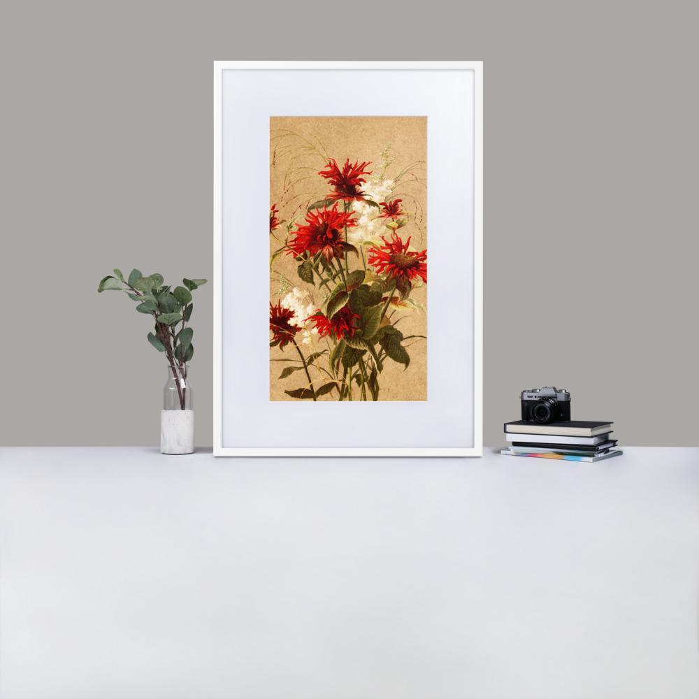 Balsam und Spiraea - Poster im Rahmen mit Passepartout artlia
