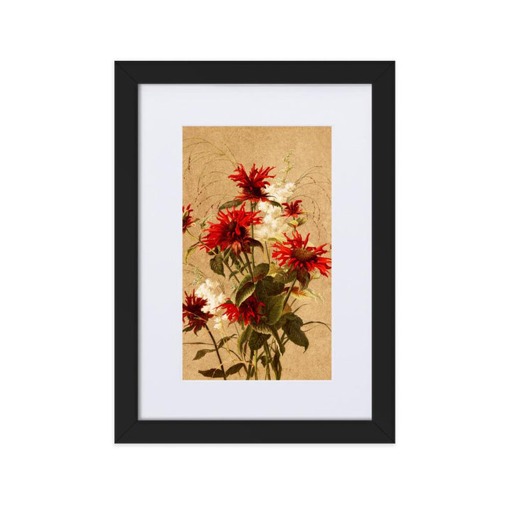 Balsam und Spiraea - Poster im Rahmen mit Passepartout schwarz / 21×30 cm artlia