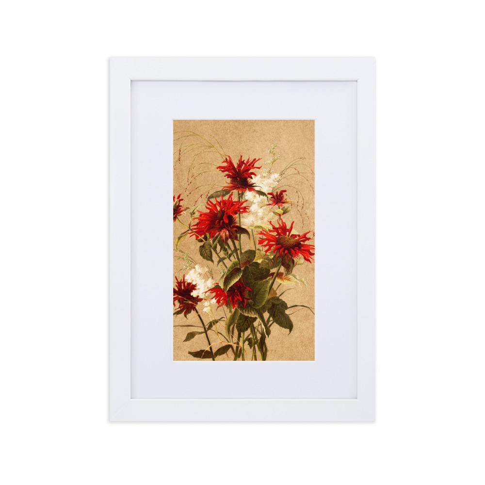 Balsam und Spiraea - Poster im Rahmen mit Passepartout weiß / 21×30 cm artlia
