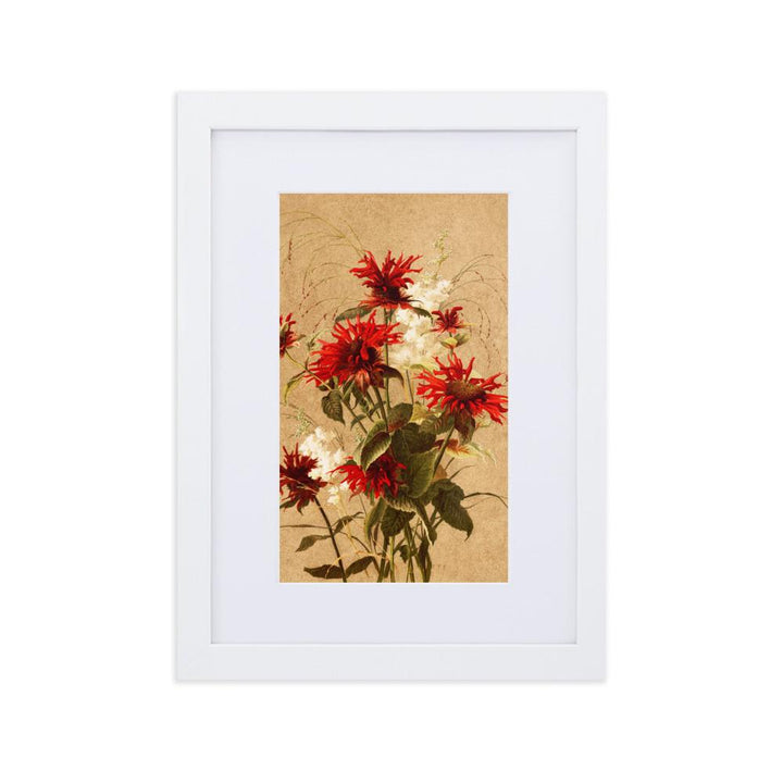 Balsam und Spiraea - Poster im Rahmen mit Passepartout weiß / 21×30 cm artlia