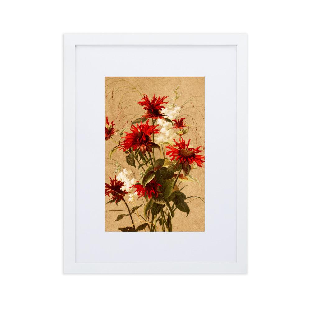 Balsam und Spiraea - Poster im Rahmen mit Passepartout weiß / 30×40 cm artlia