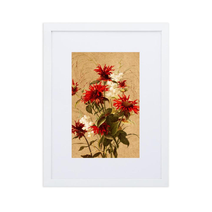 Balsam und Spiraea - Poster im Rahmen mit Passepartout weiß / 30×40 cm artlia