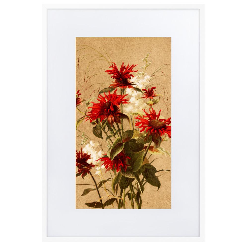 Balsam und Spiraea - Poster im Rahmen mit Passepartout weiß / 61×91 cm artlia