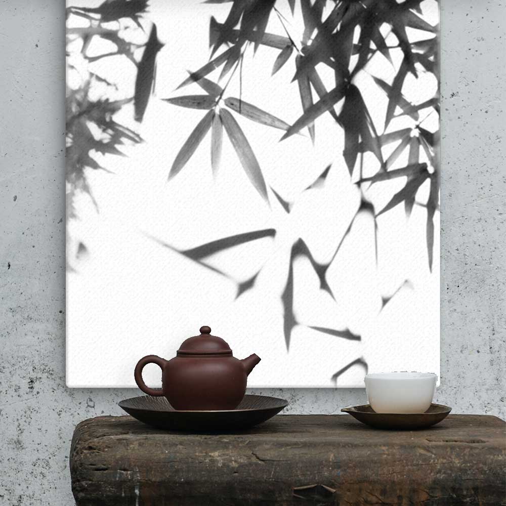 Bamboo Leaves Bambusblätter - Leinwand artlia