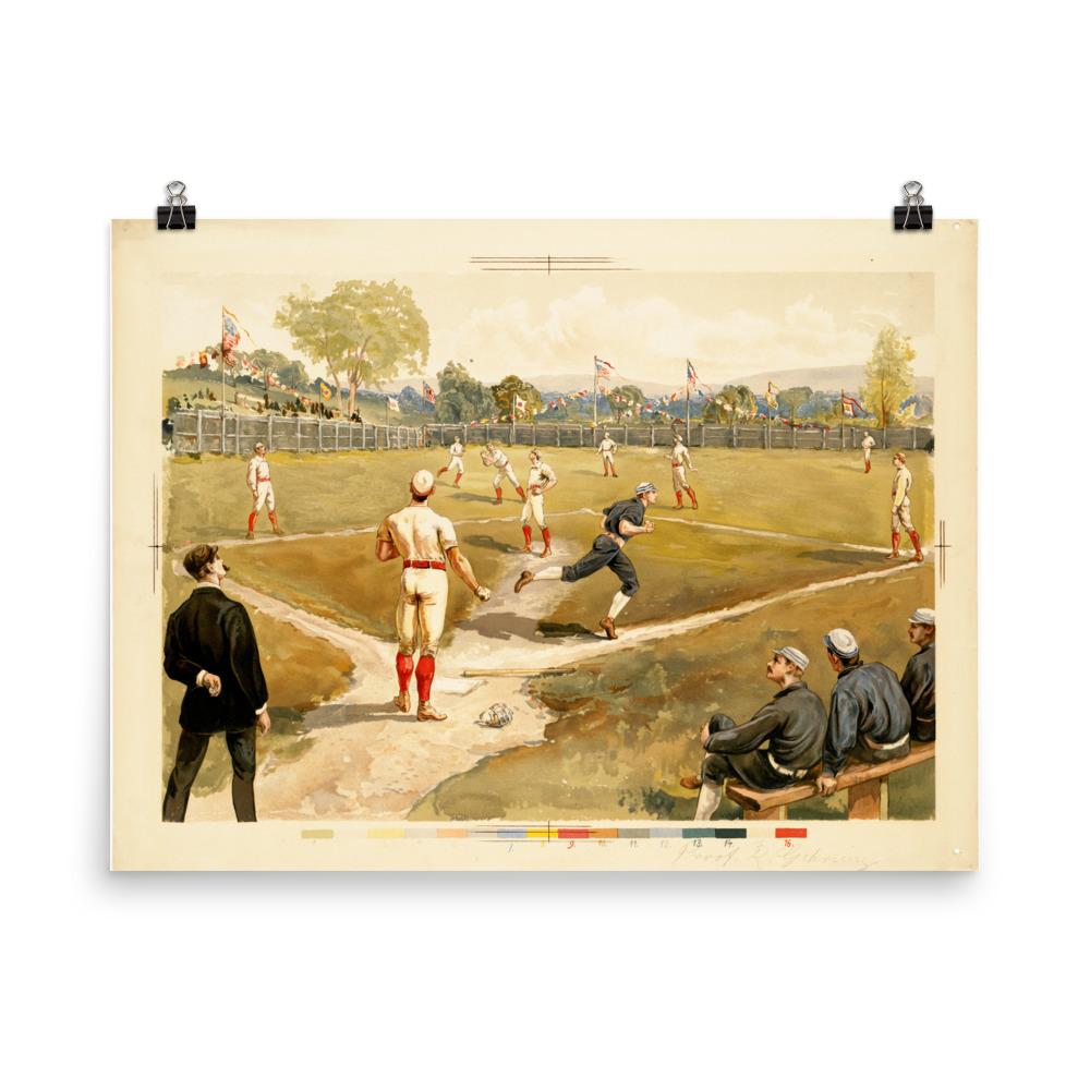 Baseball des 19. Jahrhunderts - Poster 20x25 cm artlia