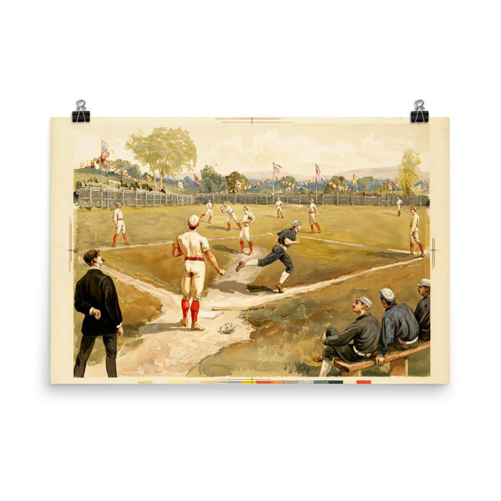 Baseball des 19. Jahrhunderts - Poster 30x45 cm artlia