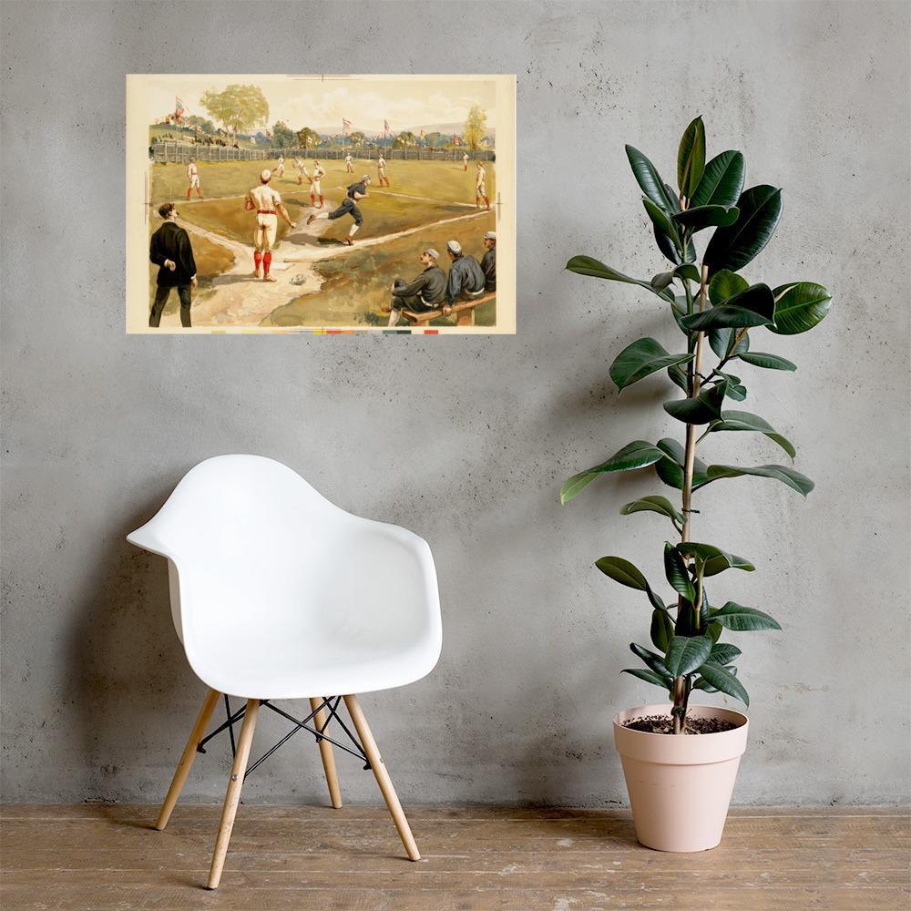 Baseball des 19. Jahrhunderts - Poster artlia
