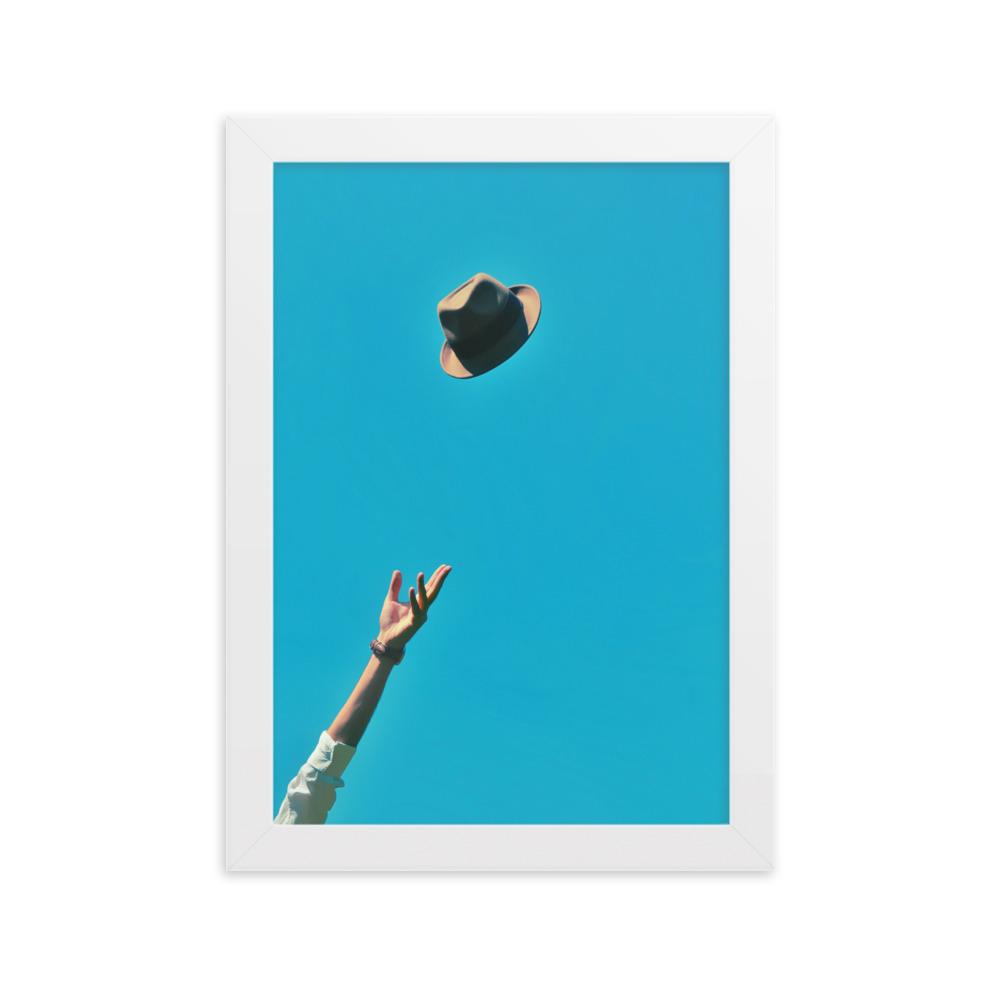Be yourself - Poster im Rahmen Weiß / 21×30 cm artlia