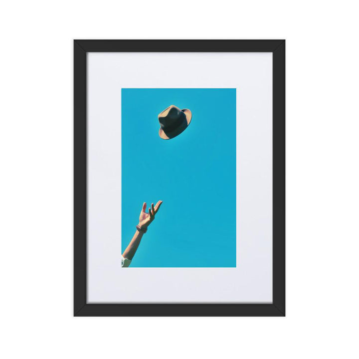 Be yourself - Poster im Rahmen mit Passepartout Schwarz / 30×40 cm artlia