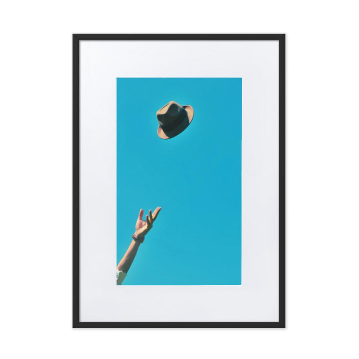 Be yourself - Poster im Rahmen mit Passepartout Schwarz / 50×70 cm artlia