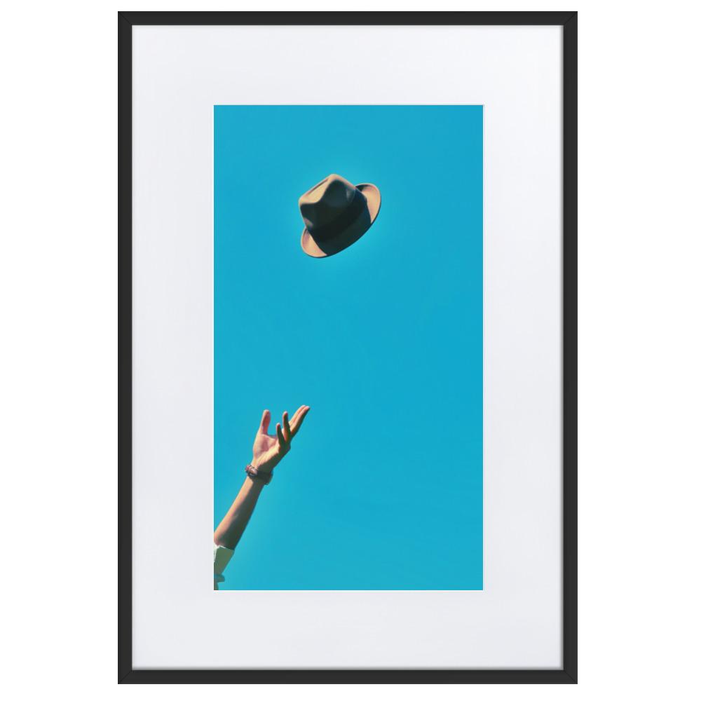 Be yourself - Poster im Rahmen mit Passepartout Schwarz / 61×91 cm artlia
