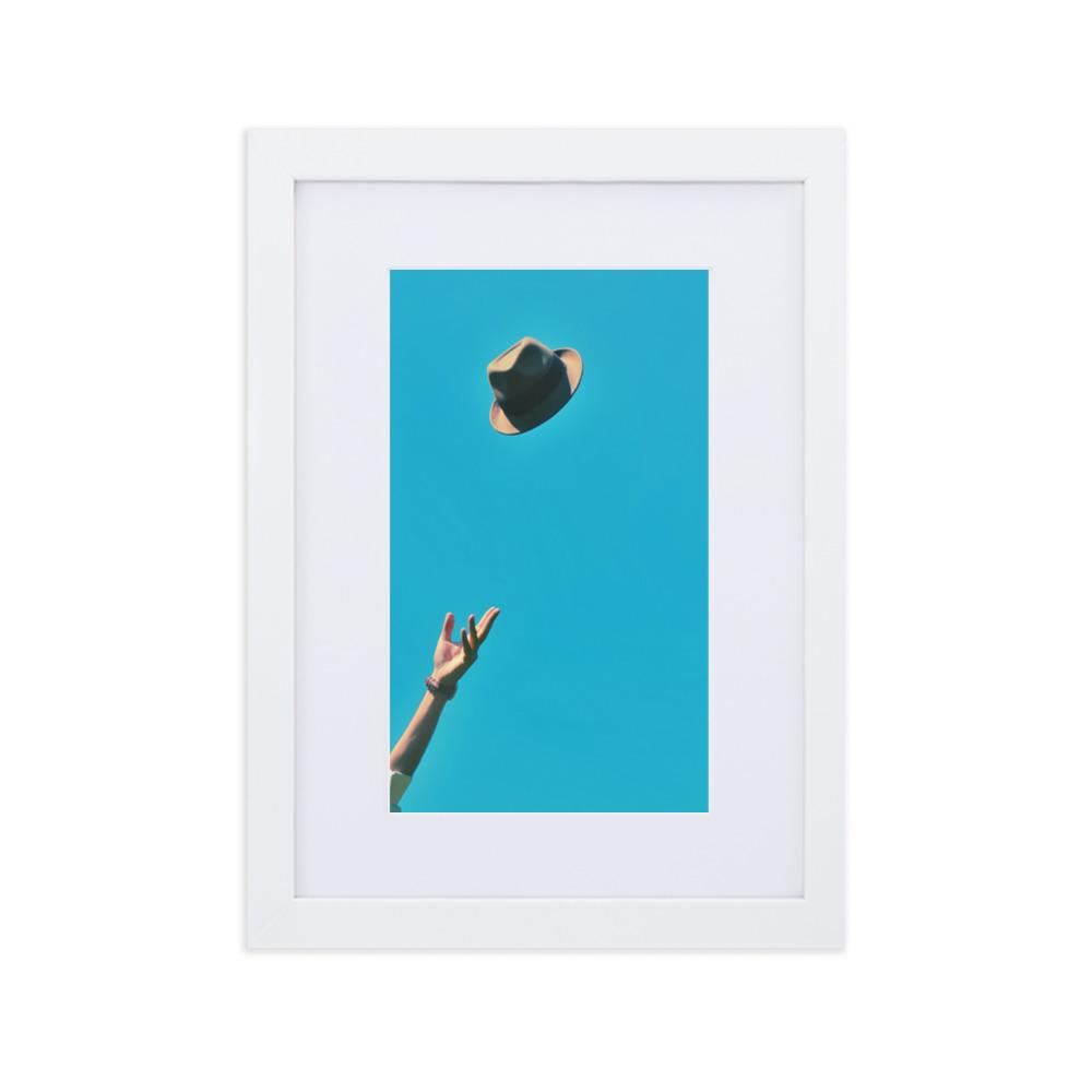 Be yourself - Poster im Rahmen mit Passepartout Weiß / 21×30 cm artlia