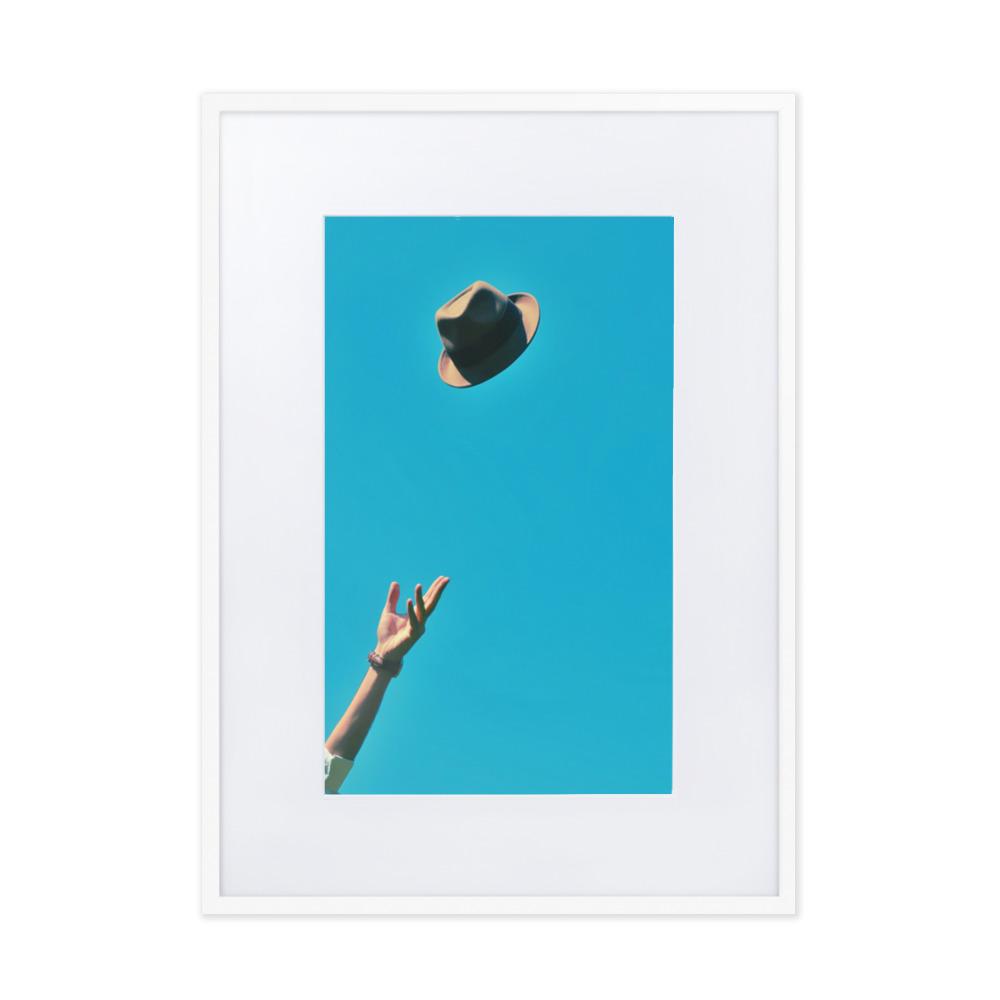 Be yourself - Poster im Rahmen mit Passepartout Weiß / 50×70 cm artlia