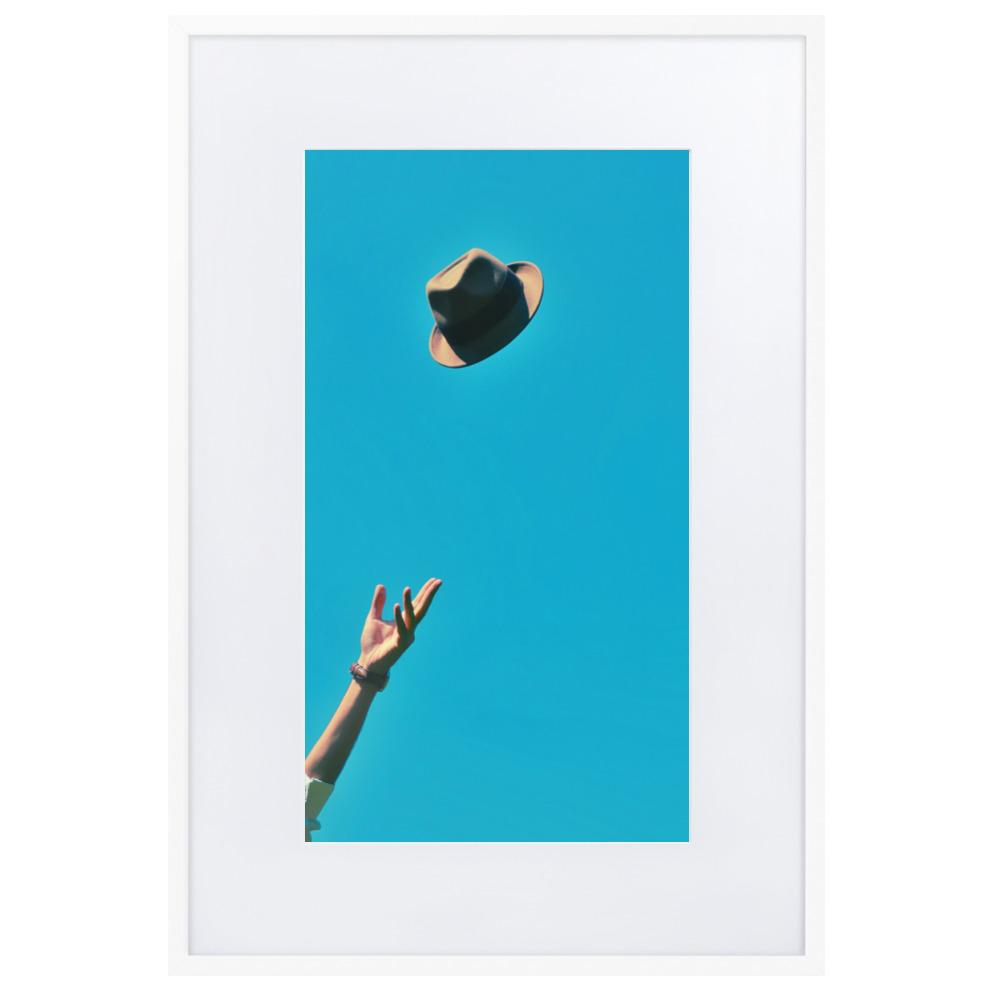 Be yourself - Poster im Rahmen mit Passepartout Weiß / 61×91 cm artlia