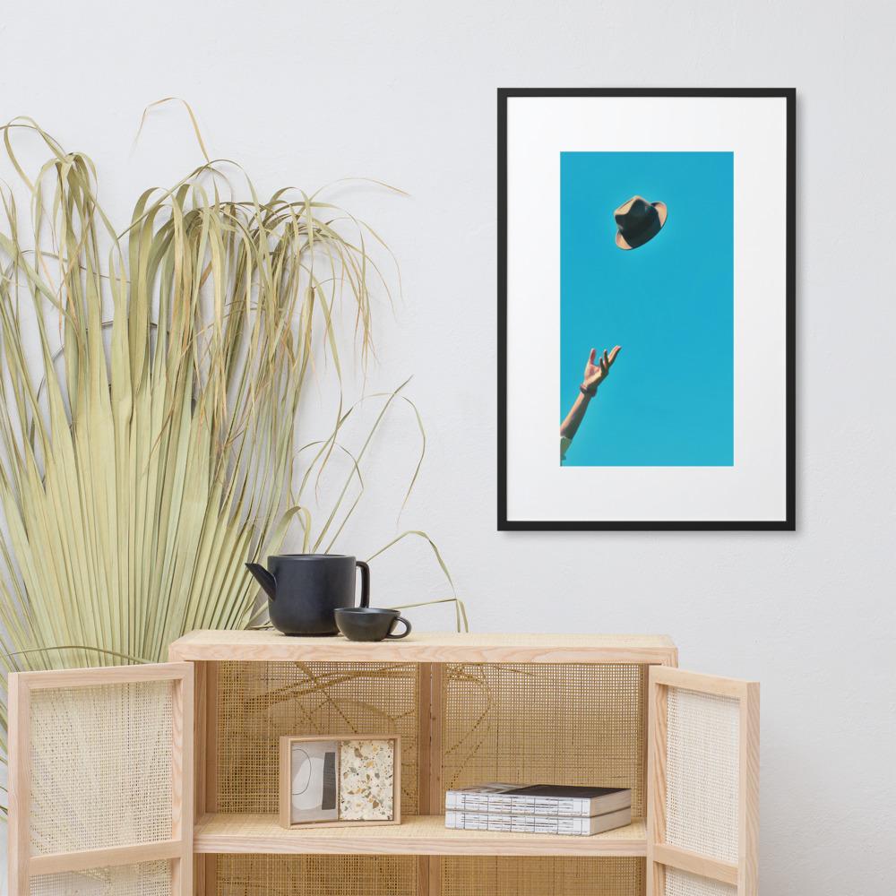 Be yourself - Poster im Rahmen mit Passepartout artlia