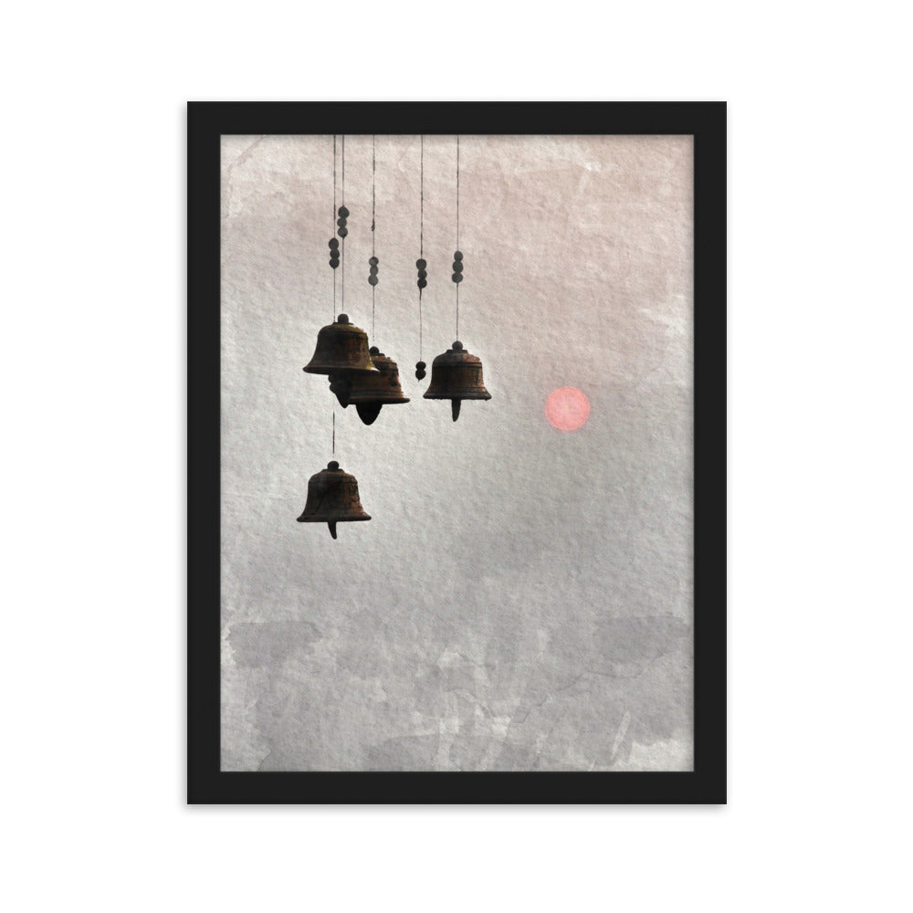 koreanische Windglocken - Poster im Rahmen Schwarz / 30×40 cm artlia