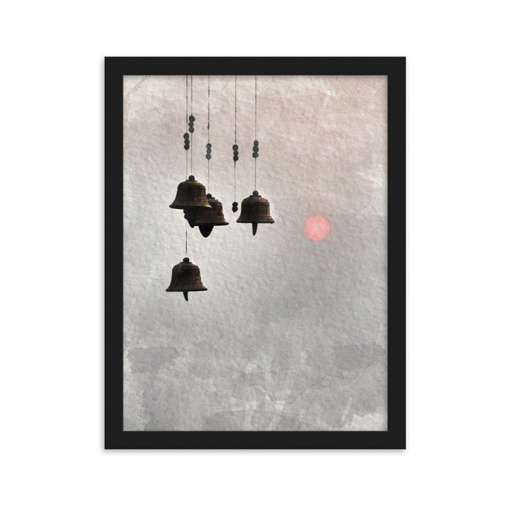 koreanische Windglocken - Poster im Rahmen Schwarz / 30×40 cm artlia
