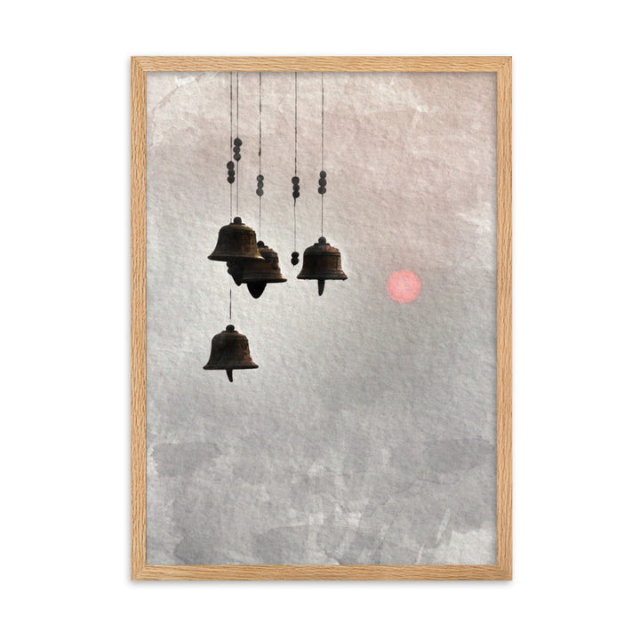 koreanische Windglocken - Poster im Rahmen Oak / 50×70 cm artlia