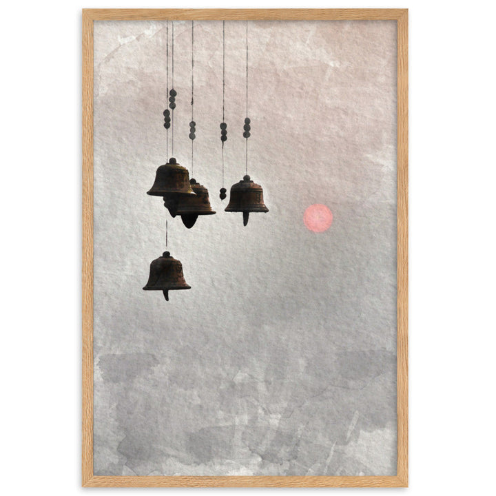 koreanische Windglocken - Poster im Rahmen Oak / 61×91 cm artlia