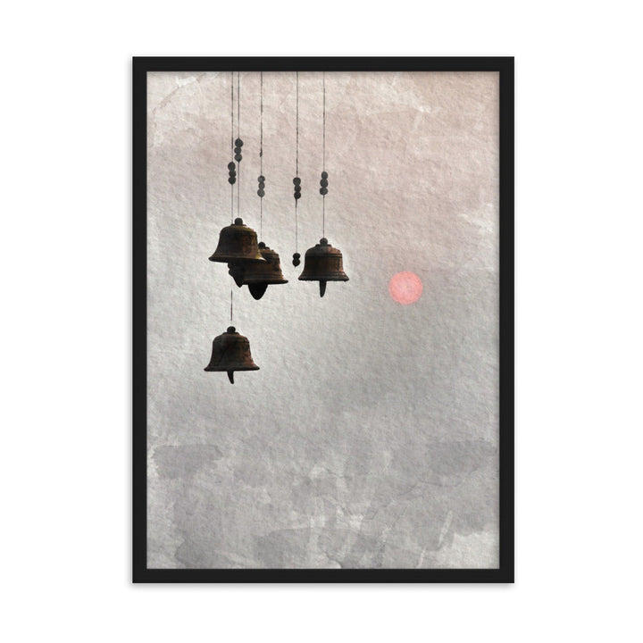 koreanische Windglocken - Poster im Rahmen Schwarz / 50×70 cm artlia