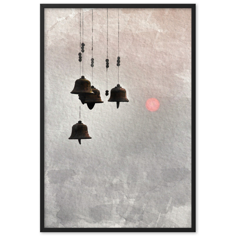 koreanische Windglocken - Poster im Rahmen Schwarz / 61×91 cm artlia