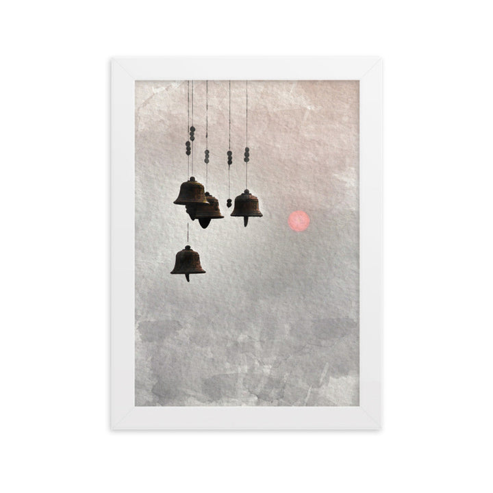 koreanische Windglocken - Poster im Rahmen Weiß / 21×30 cm artlia