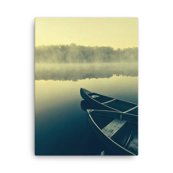 Boats in Fog - Leinwand 30x41 cm artlia