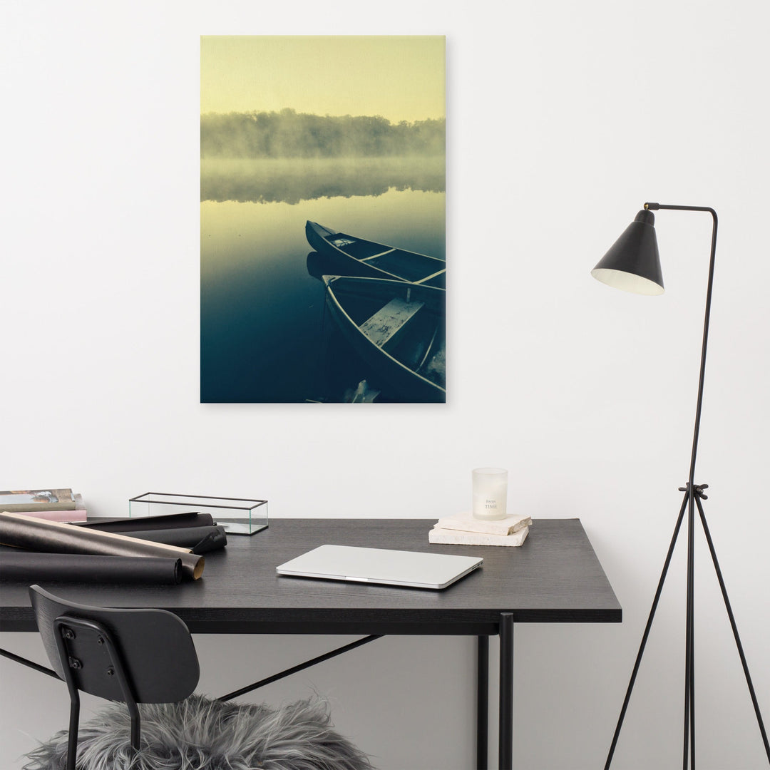 Boats in Fog - Leinwand artlia