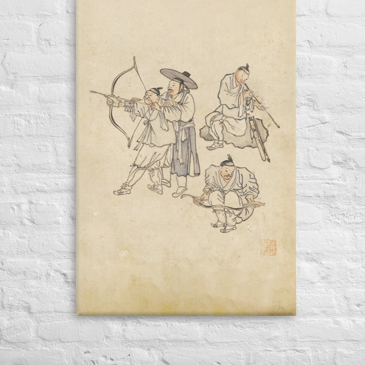 Bogenschiessen, Kim Hong-do - Leinwand artlia