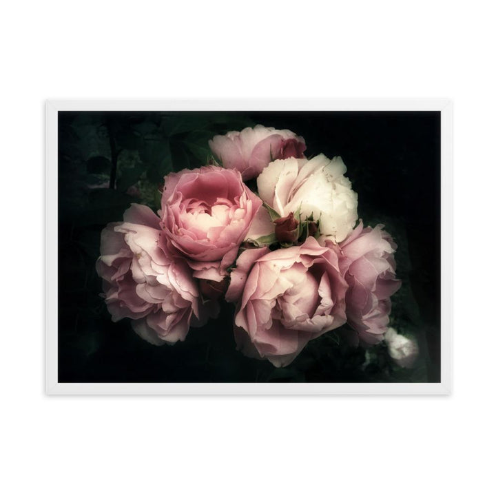 Strauß Pfingstrosen - Poster im Rahmen Weiß / 50×70 cm artlia