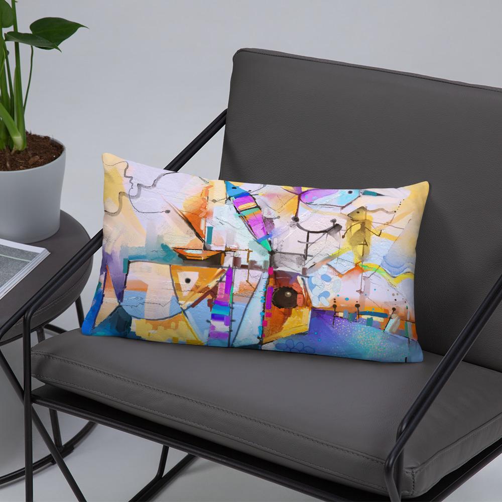 Bunte Fantasie - Kissen 50x30 cm / mit Füllung artlia