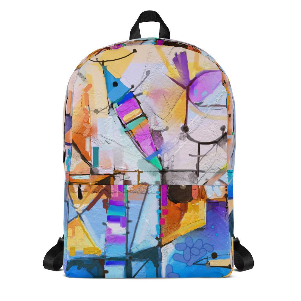 Bunte Fantasie - Rucksack mit Vordertasche artlia
