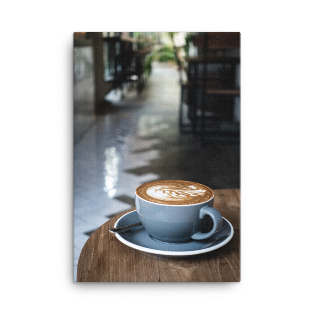 Cappuccino in Café - Leinwand 61x91 cm artlia